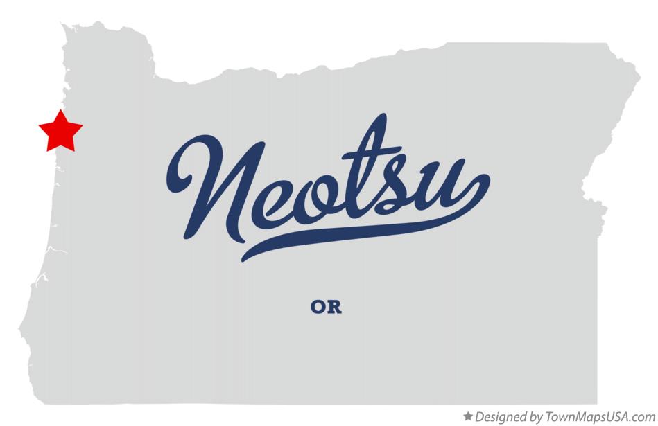 Map of Neotsu Oregon OR