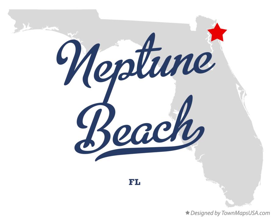 Map of Neptune Beach Florida FL