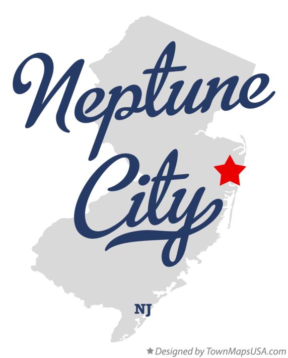 Map of Neptune City New Jersey NJ