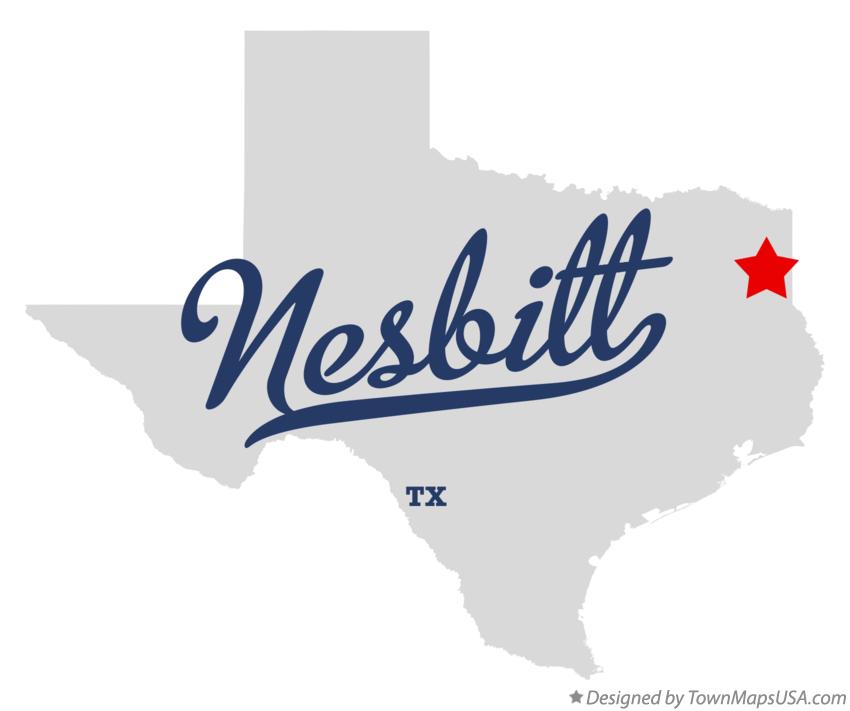 Map of Nesbitt Texas TX