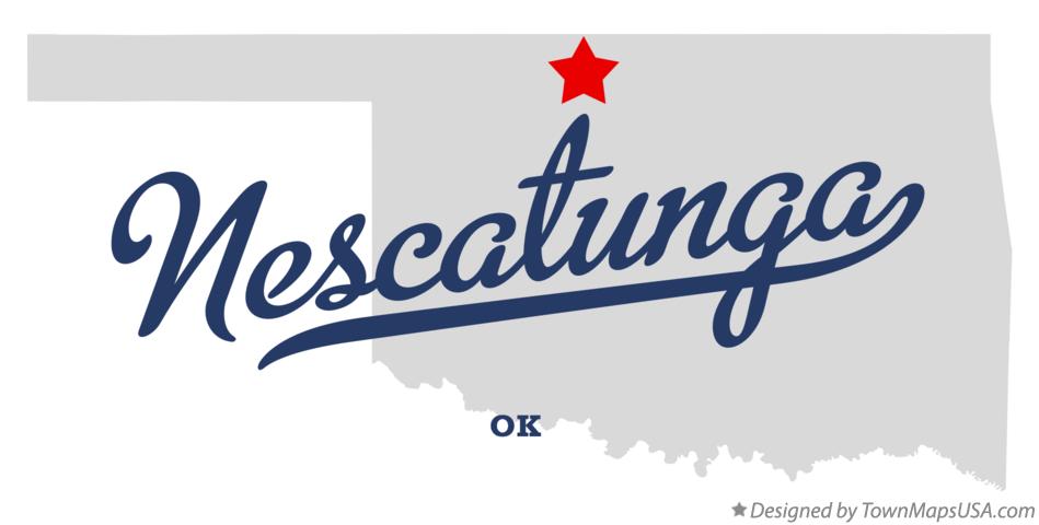 Map of Nescatunga Oklahoma OK