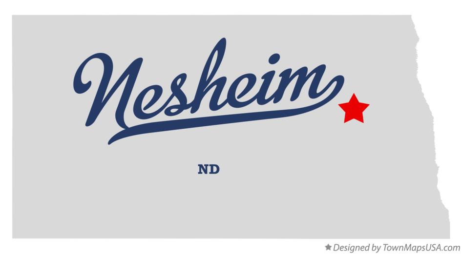 Map of Nesheim North Dakota ND