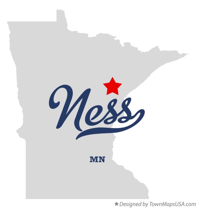 Map of Ness Minnesota MN