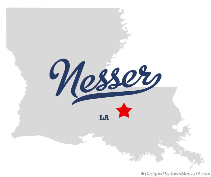 Map of Nesser Louisiana LA