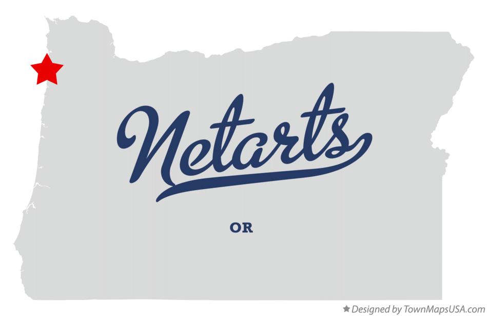 Map of Netarts Oregon OR