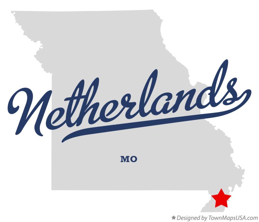 Map of Netherlands Missouri MO