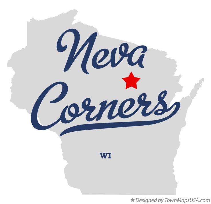 Map of Neva Corners Wisconsin WI