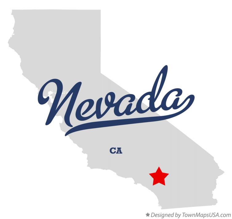 Map of Nevada California CA