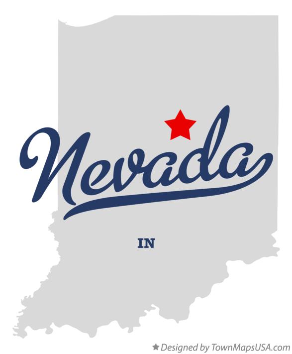 Map of Nevada Indiana IN