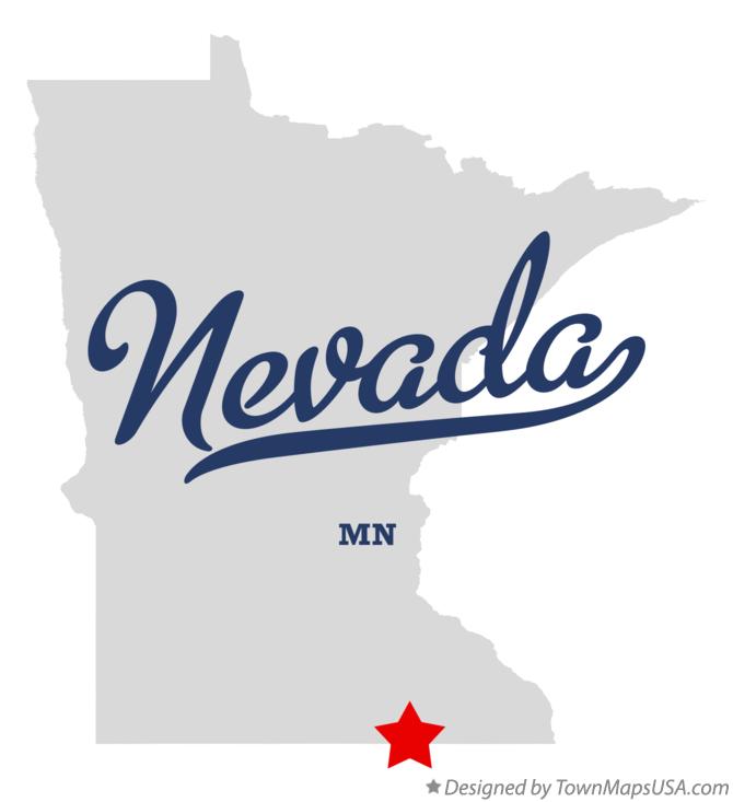 Map of Nevada Minnesota MN