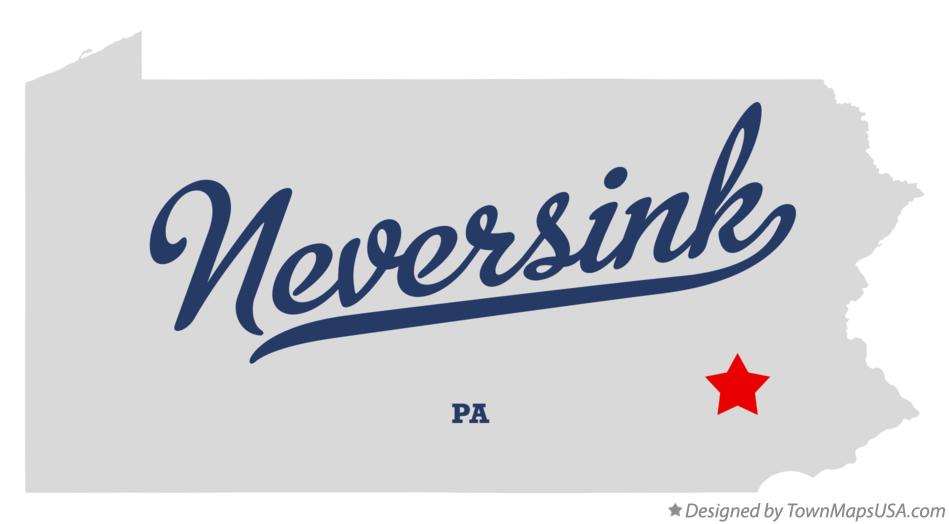 Map of Neversink Pennsylvania PA