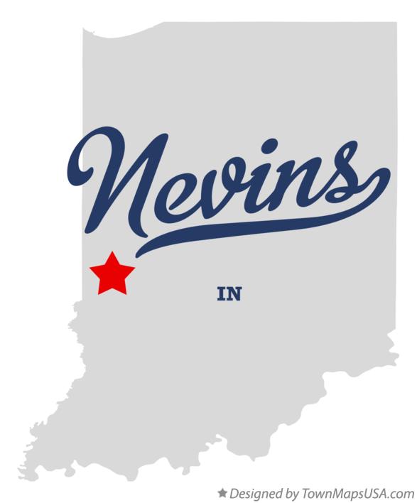 Map of Nevins Indiana IN