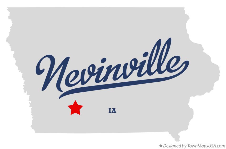 Map of Nevinville Iowa IA