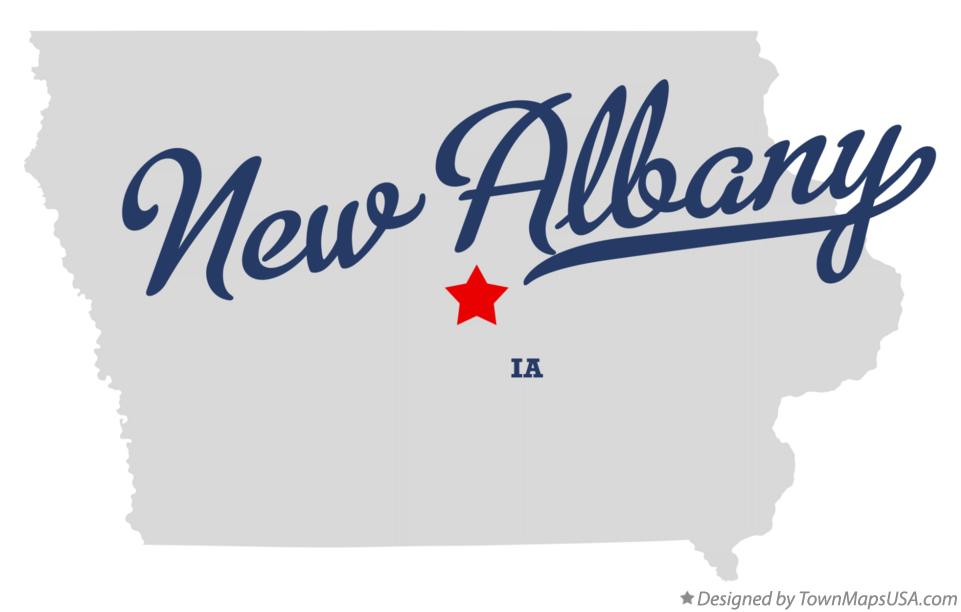 Map of New Albany Iowa IA
