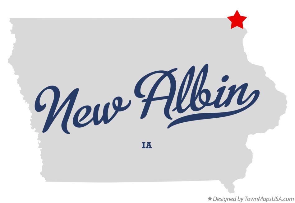 Map of New Albin Iowa IA