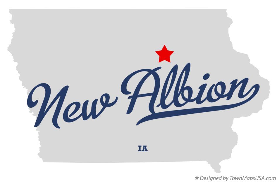 Map of New Albion Iowa IA