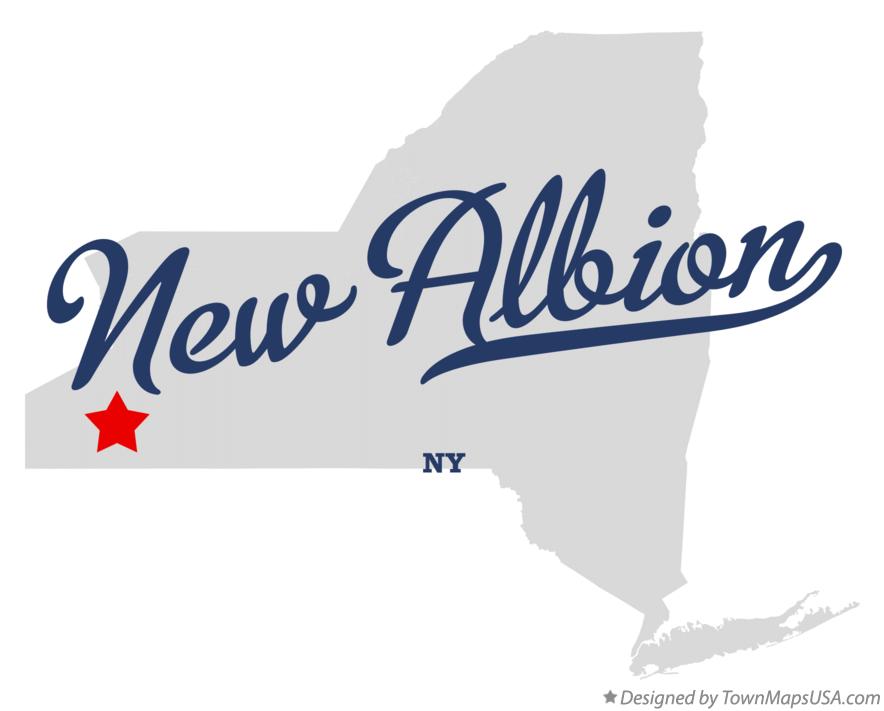Map of New Albion New York NY
