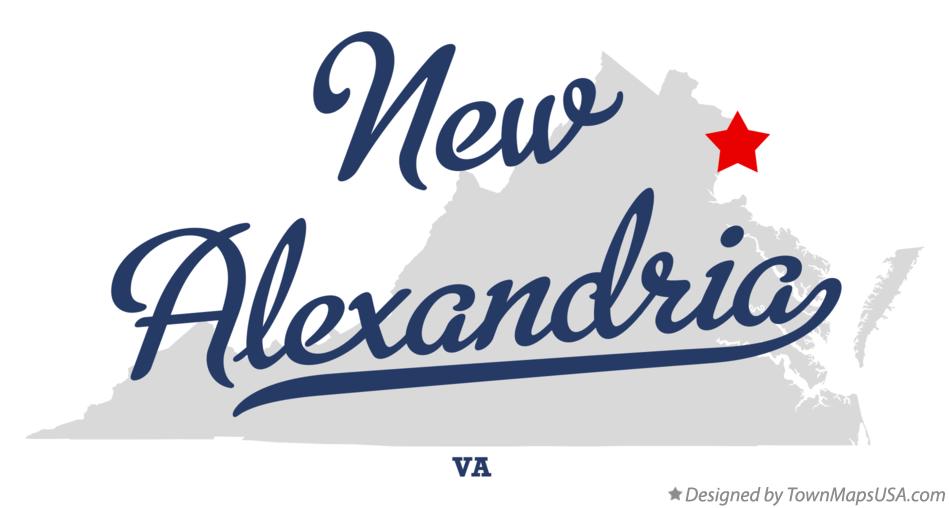 Map of New Alexandria Virginia VA