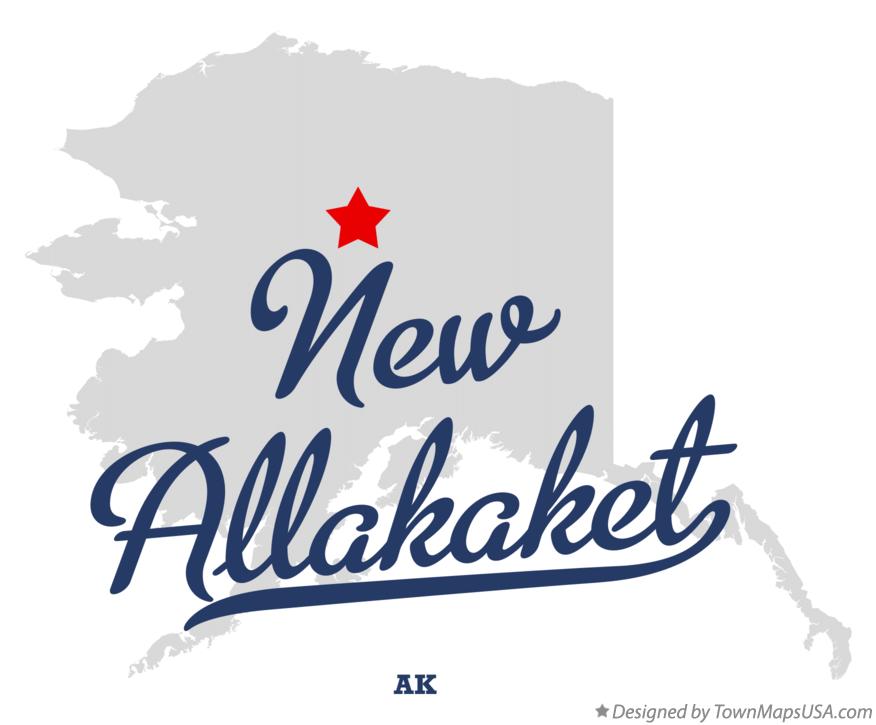 Map of New Allakaket Alaska AK