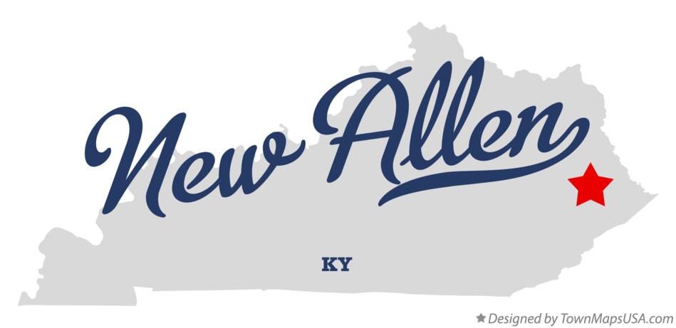 Map of New Allen Kentucky KY