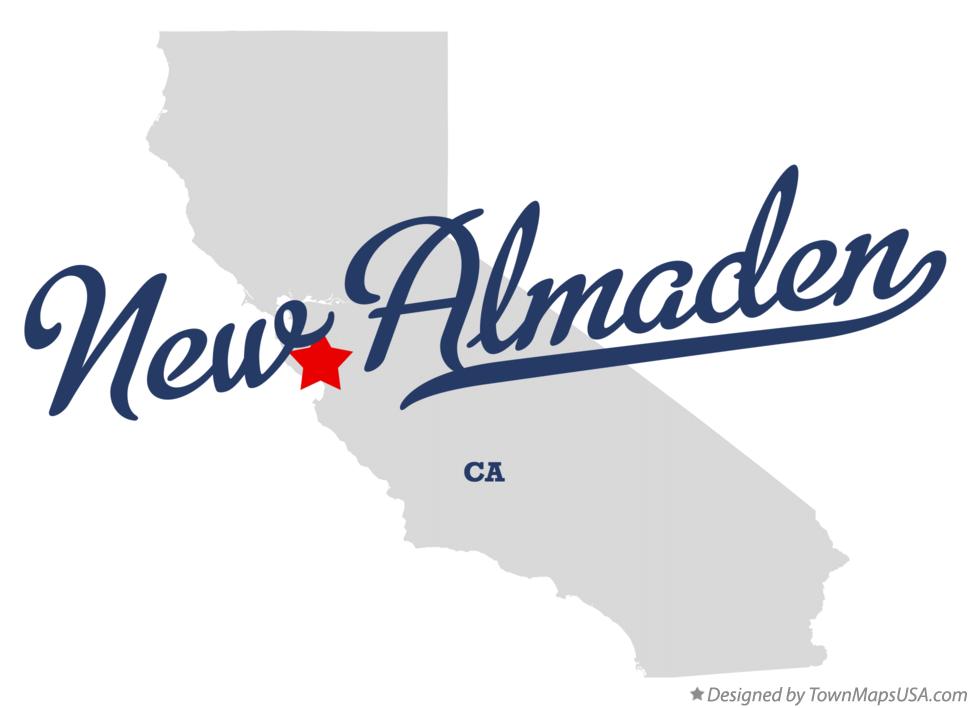 Map of New Almaden California CA