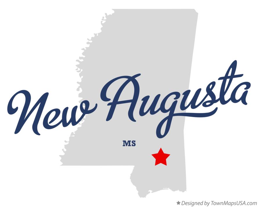 Map of New Augusta Mississippi MS