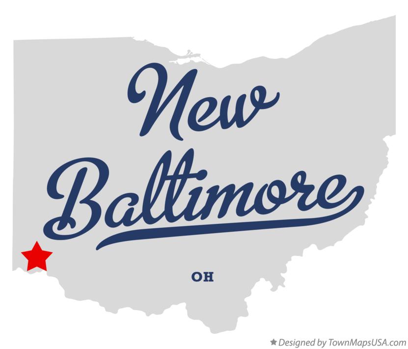 Map of New Baltimore Ohio OH