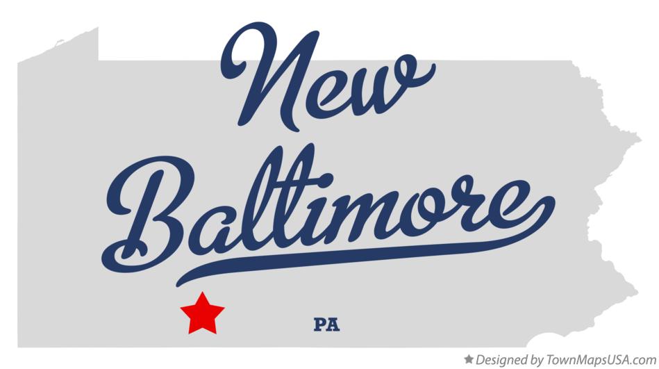Map of New Baltimore Pennsylvania PA