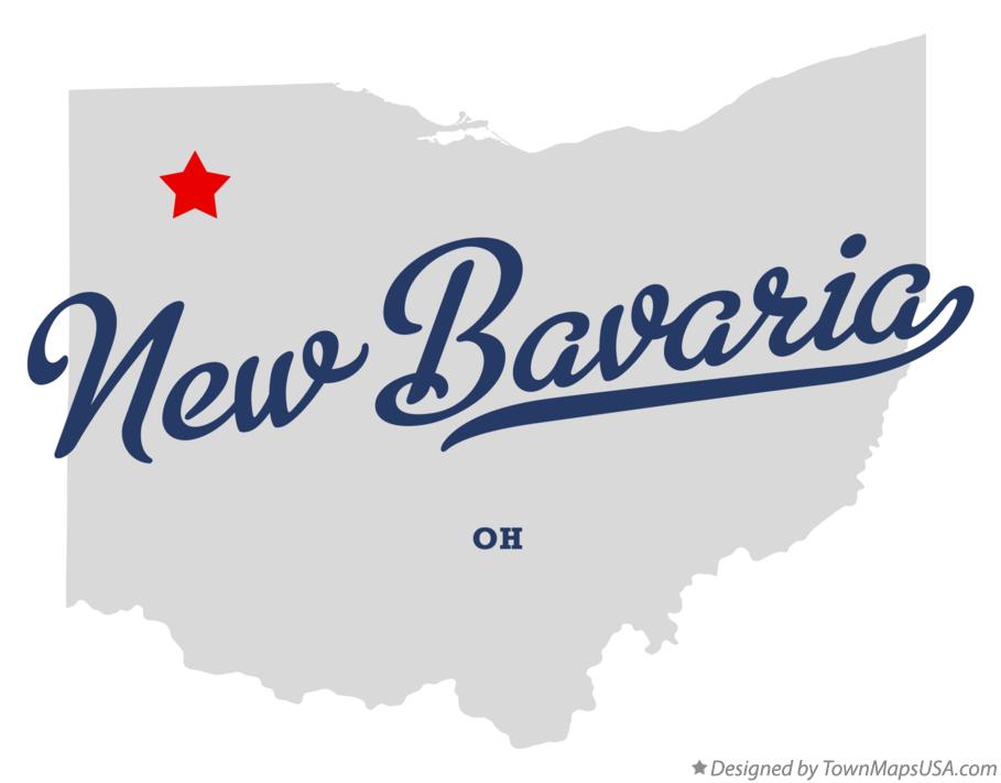 Map of New Bavaria Ohio OH