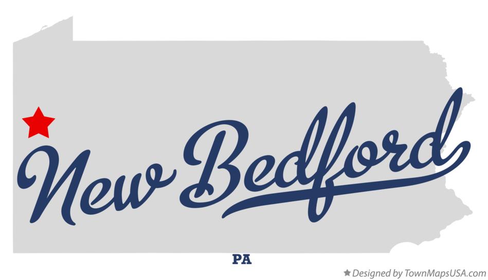 Map of New Bedford Pennsylvania PA
