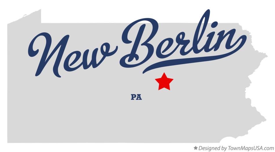 Map of New Berlin Pennsylvania PA