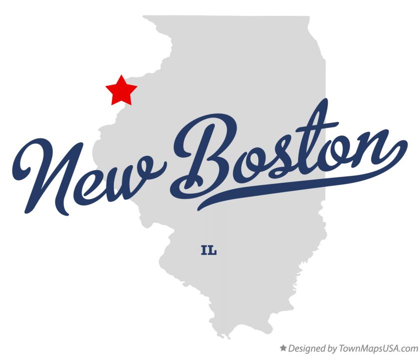 Map of New Boston Illinois IL