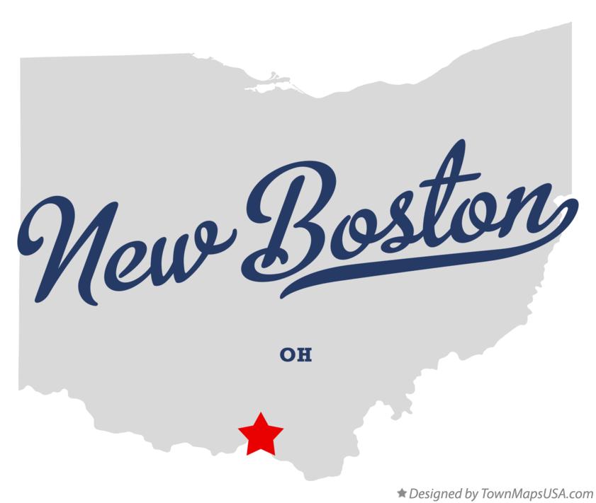 Map of New Boston Ohio OH
