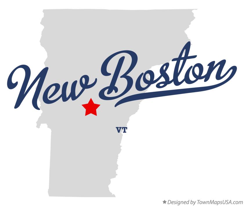 Map of New Boston Vermont VT