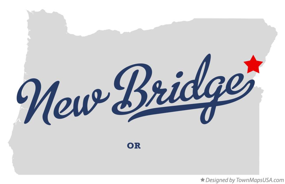 Map of New Bridge Oregon OR