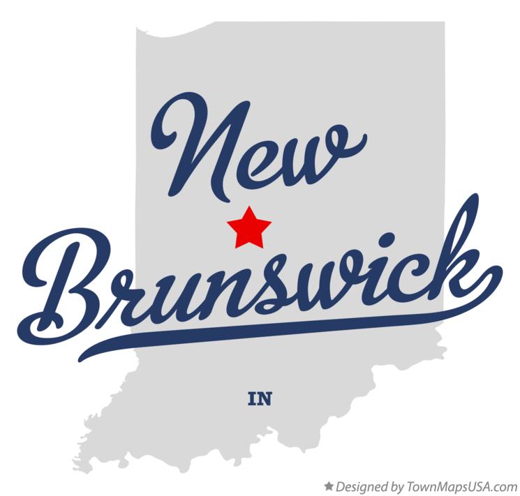 Map of New Brunswick Indiana IN