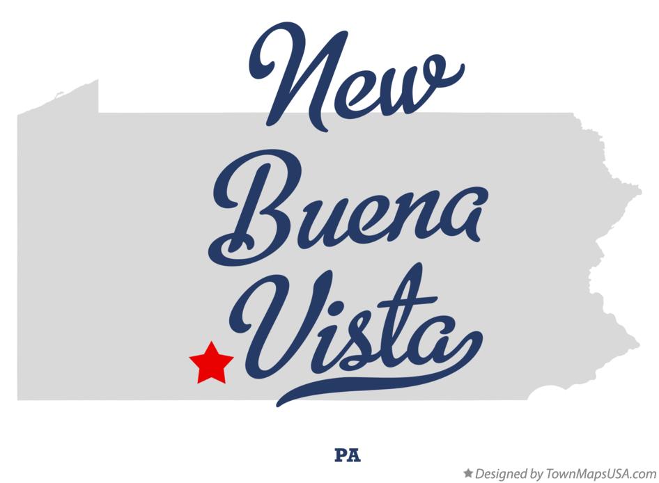 Map of New Buena Vista Pennsylvania PA
