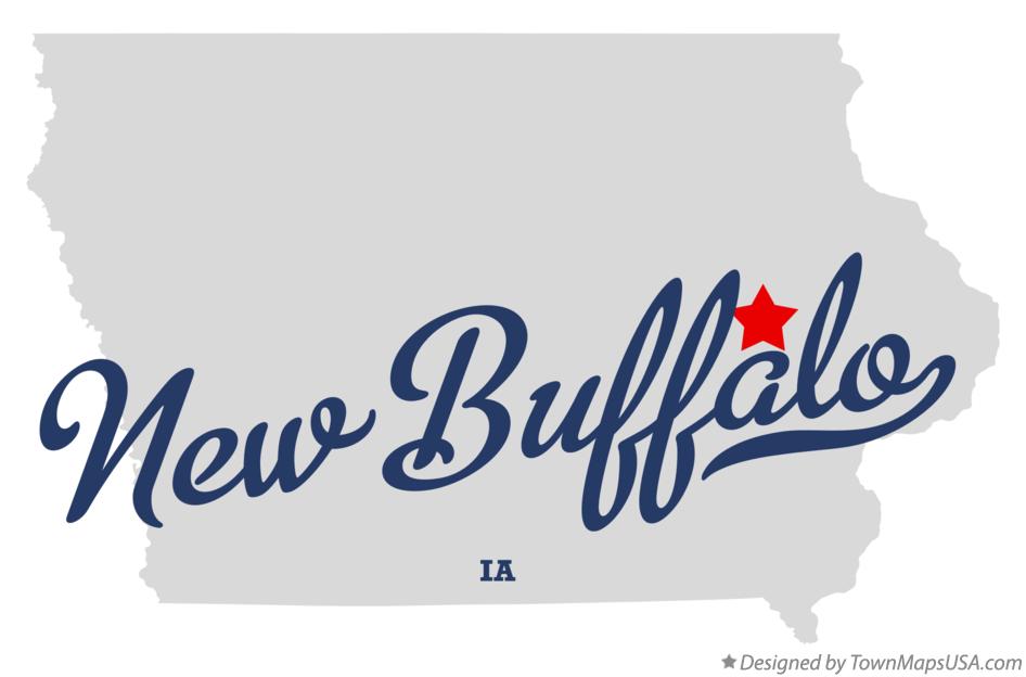Map of New Buffalo Iowa IA