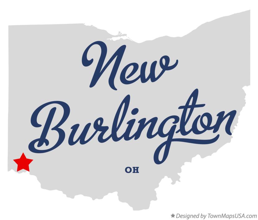Map of New Burlington Ohio OH