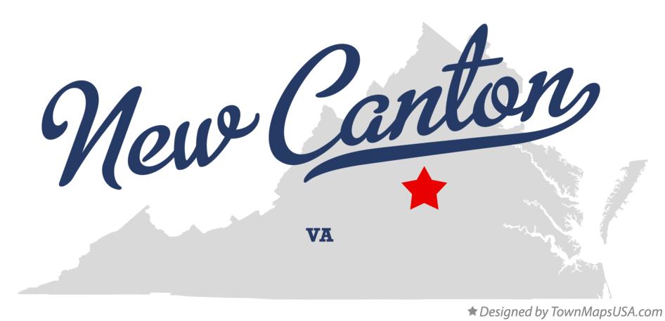 Map of New Canton Virginia VA