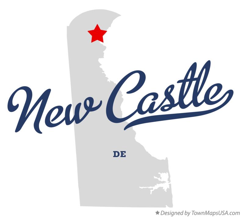 Map of New Castle Delaware DE