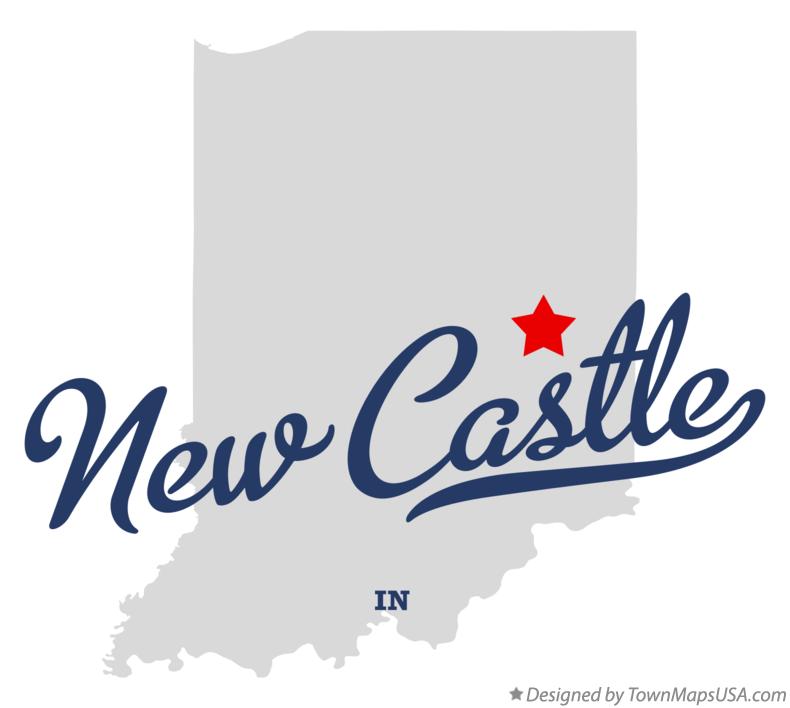 Map of New Castle Indiana IN