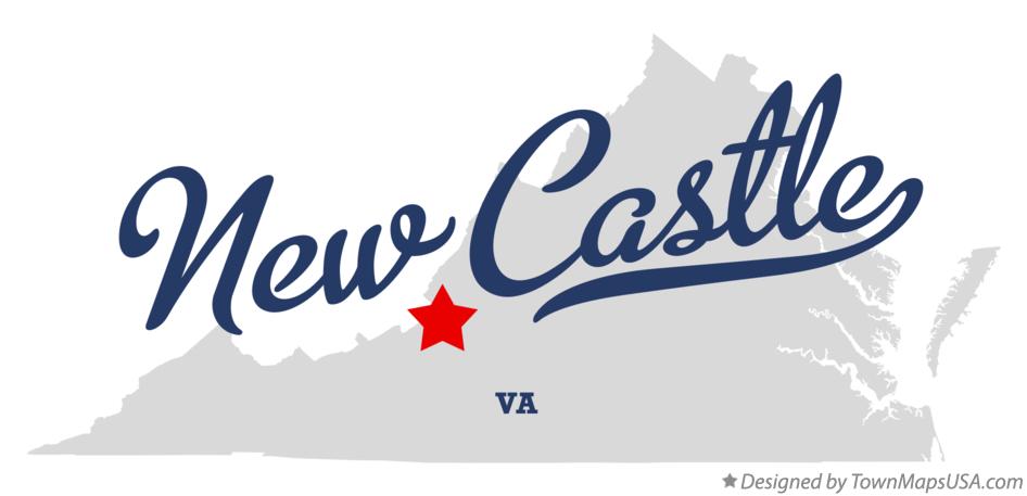 Map of New Castle Virginia VA