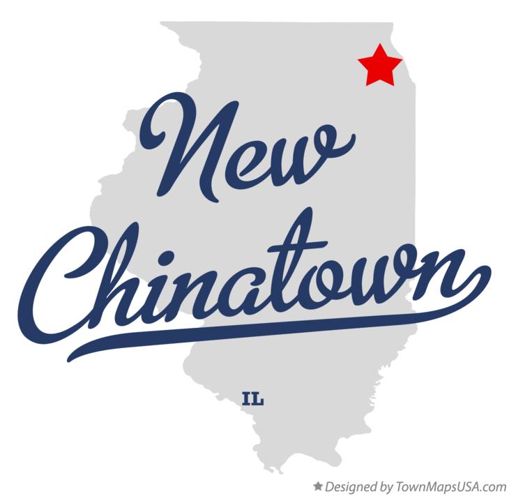Map of New Chinatown Illinois IL