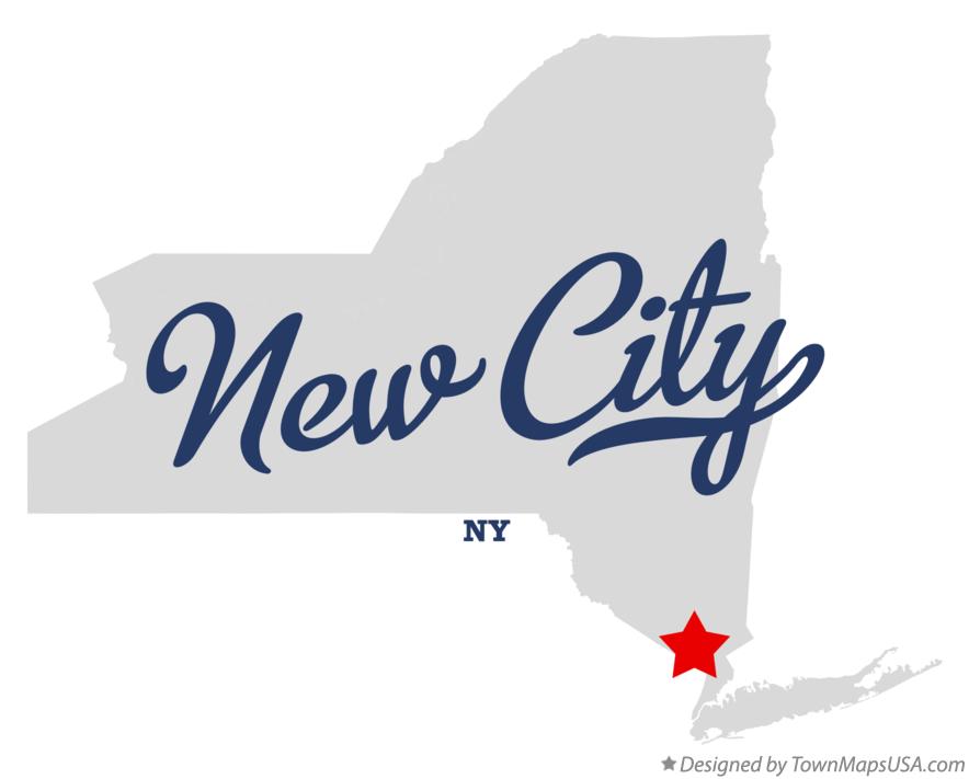 Map of New City New York NY