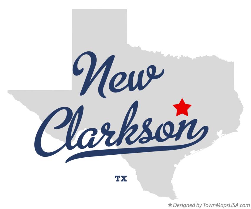 Map of New Clarkson Texas TX