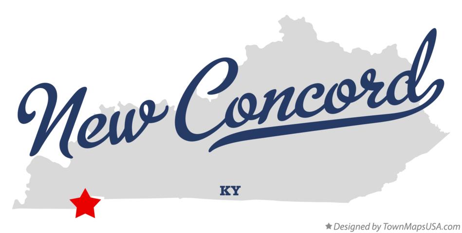 Map of New Concord Kentucky KY