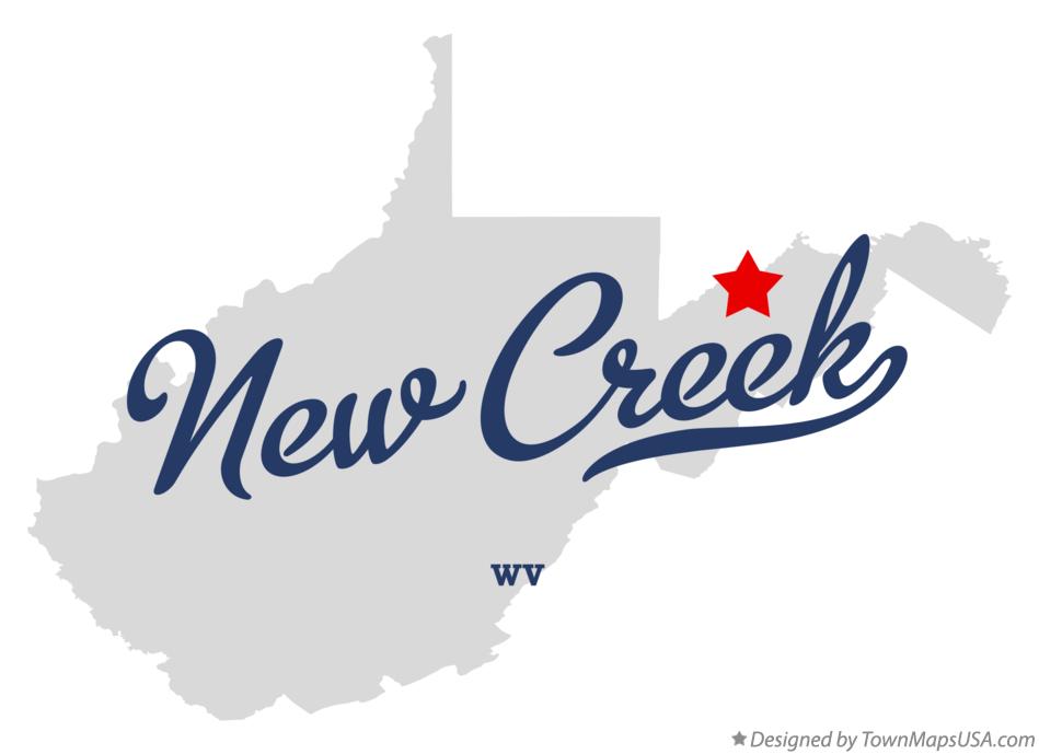 Map of New Creek West Virginia WV