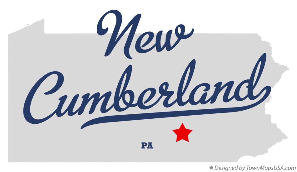 Map of New Cumberland Pennsylvania PA