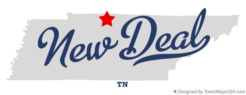 Map of New Deal Tennessee TN